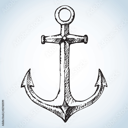 Anchor. Vector drawing