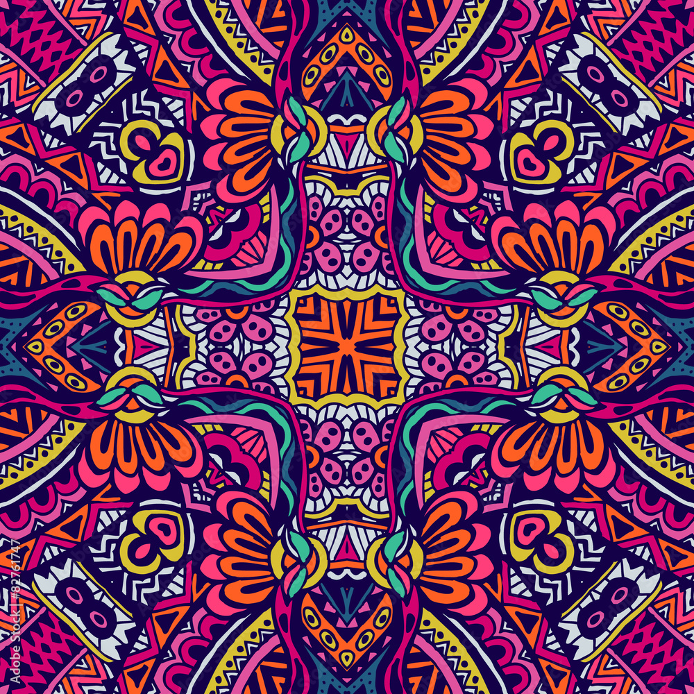 Abstract festive colorful ethnic pattern 