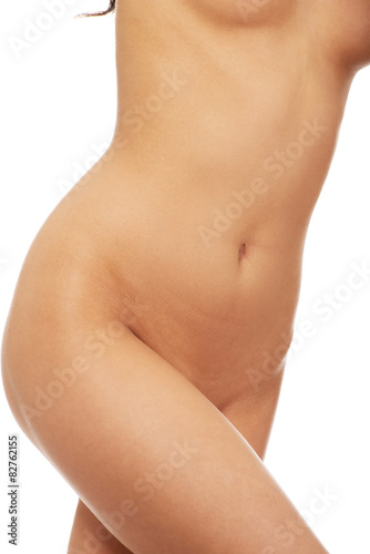 Beautiful female slim body.