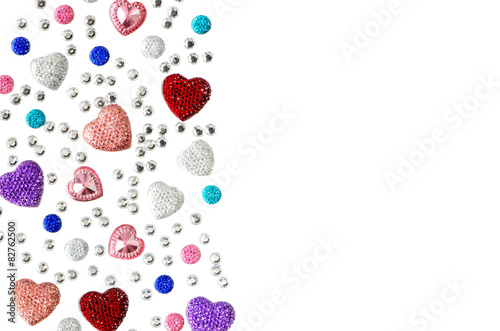 Jewelry, crystals on isolation background
