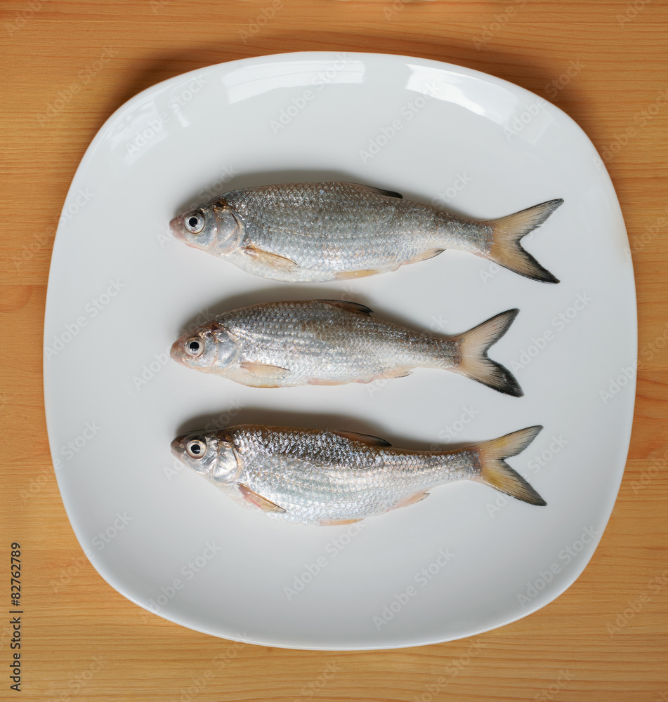 Fresh fish on a plate