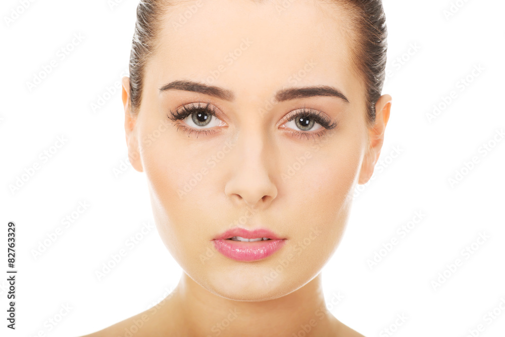 Beautiful woman with fresh daily makeup. Beautiful woman with fresh daily makeup.