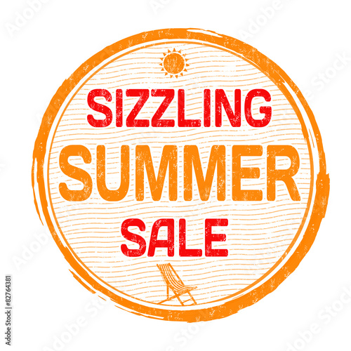 Sizzling summer sale stamp