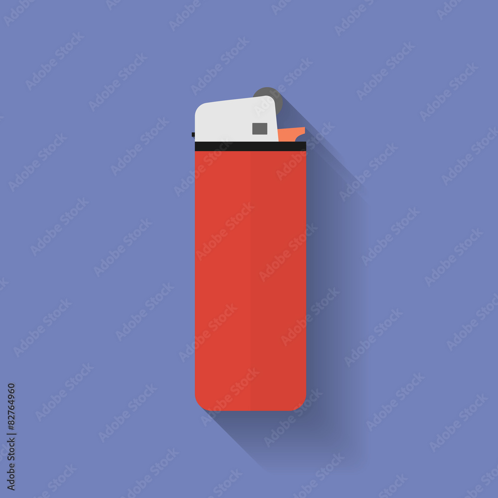 Icon of lighter. Flat style Icon of lighter. Flat style