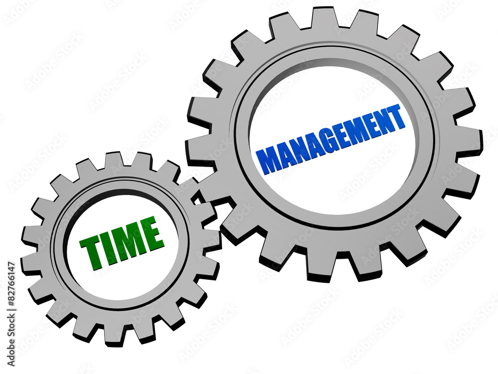 time management in silver grey gears