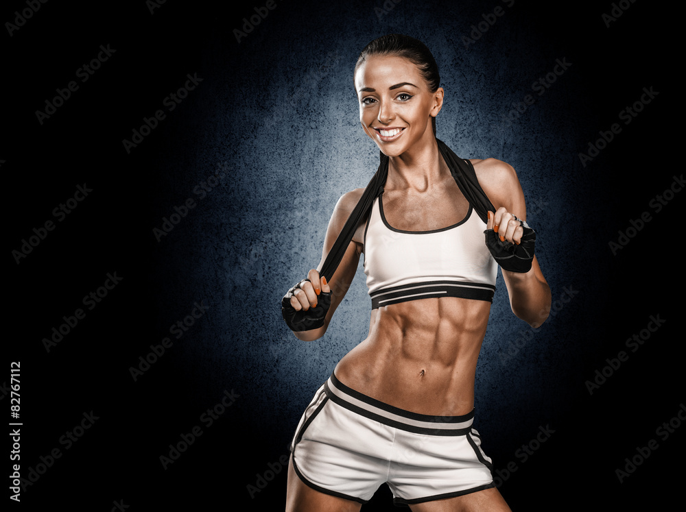 portrait of a healthy young woman against a grunge background portrait of a healthy young woman against a grunge background