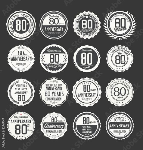 Anniversary label collection
