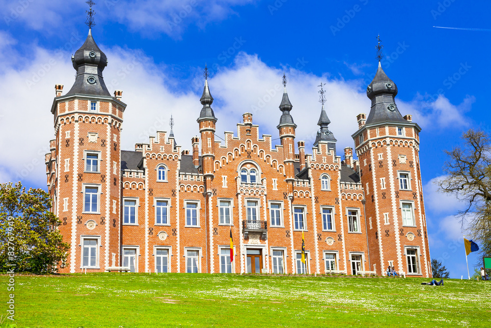 impressive castle Viron, Belgium