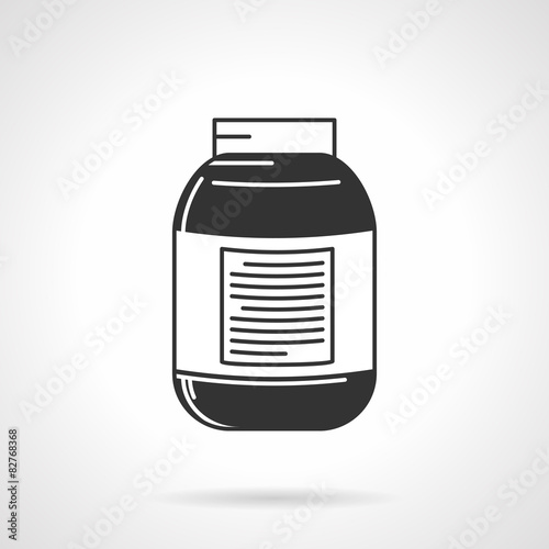Vector icon for black supplements jar