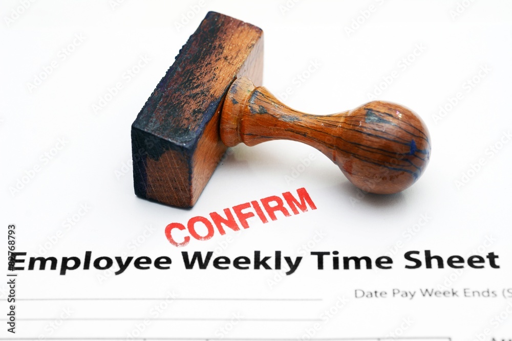 Employee time sheet - confirm Employee time sheet - confirm