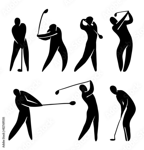 Golf player silhouette