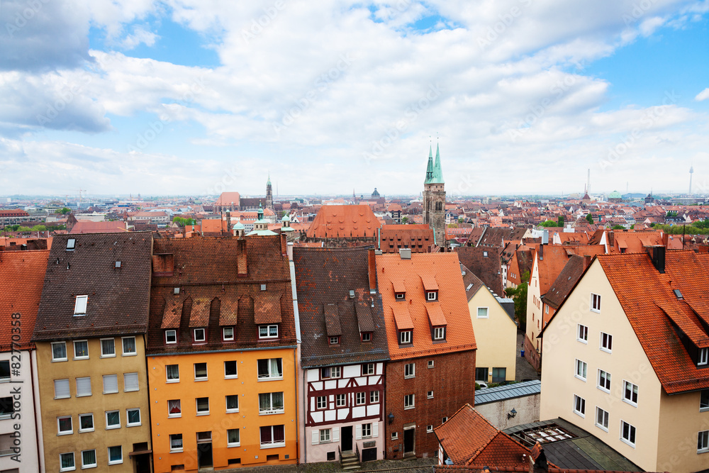 Top view from beautiful Kaiserburg, Nuremberg Top view from beautiful Kaiserburg, Nuremberg