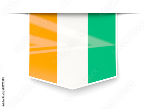 Free Download Square label with flag of cote d Ivoire - GFXLoad