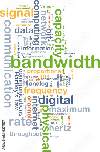 bandwidth wordcloud concept illustration