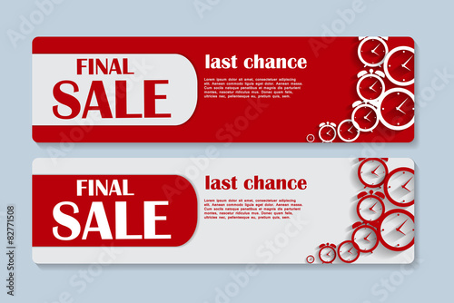 Sale Banner with Place for Your Text. Vector Illustration