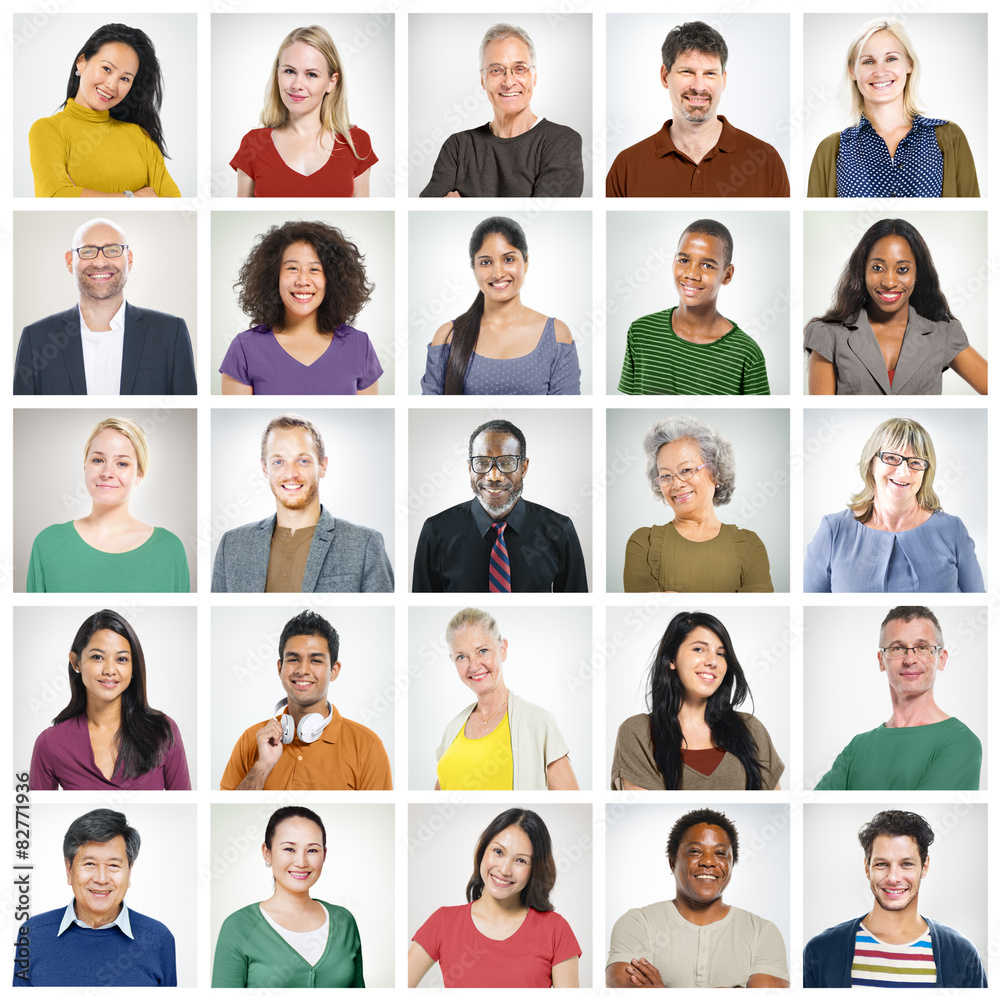 Community Diversity Group Headshot People Concept Community Diversity Group Headshot People Concept