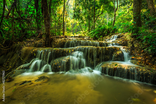 wonderful waterfall in thailand, Pugang waterfall chiangrai