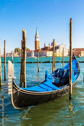 Gondolas  in Venice  Italy