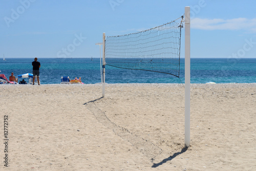 volleyball net on the beach © sergiy1975