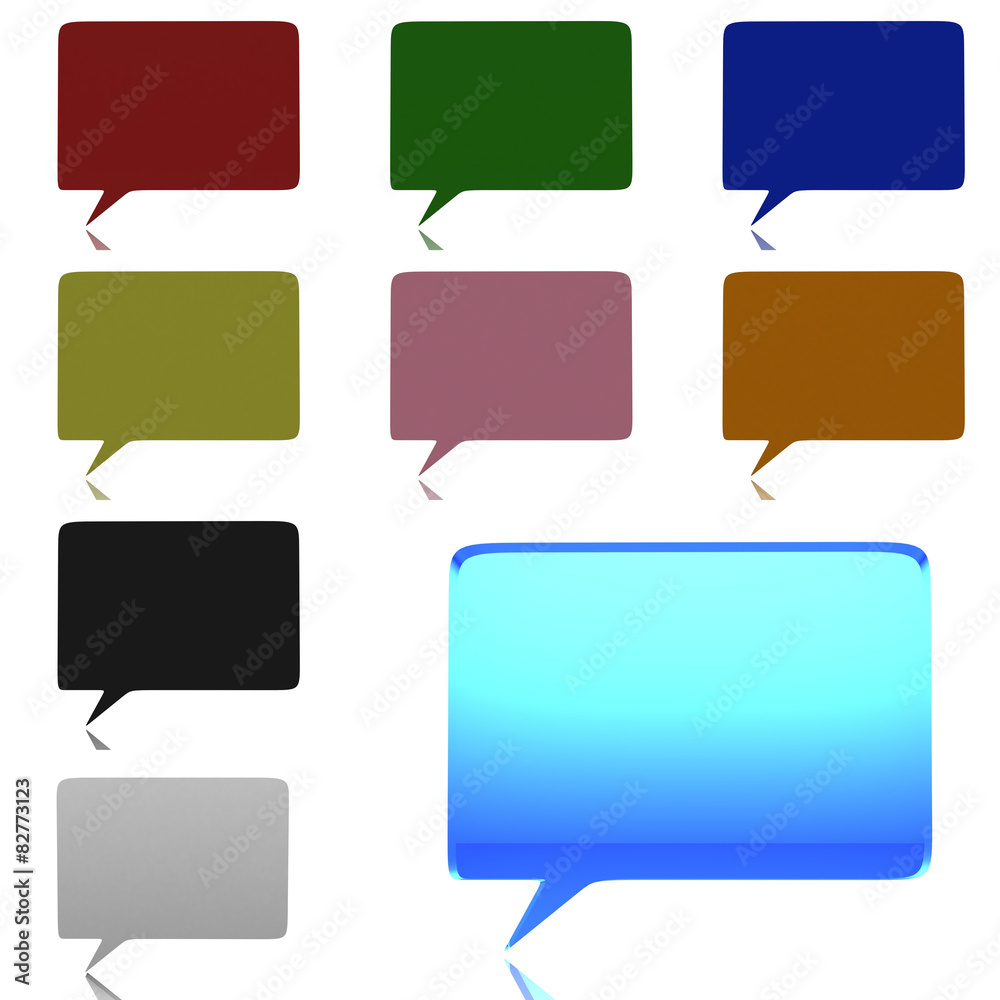 Chat bubble on white background (high resolution 3D image) Chat bubble on white background (high resolution 3D image)