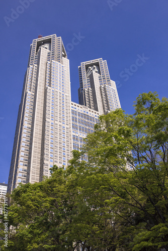 東京都庁と新緑 © san724