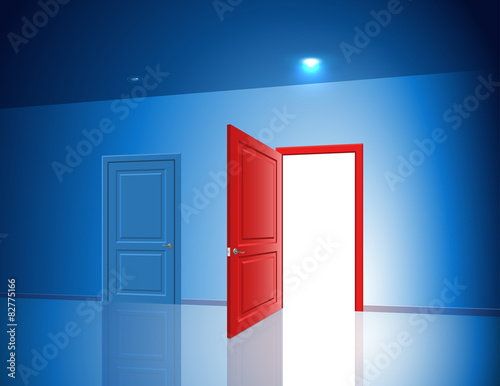 Doors Two Choice Variant Light Open Closed Room Chance; Eps10
