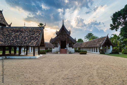 Wat Ton Kain, Old wooden temple in Chiang Mai Thailand. photo
