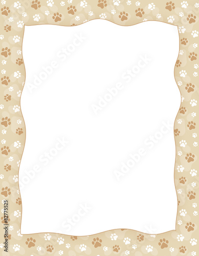 Paw prints frame