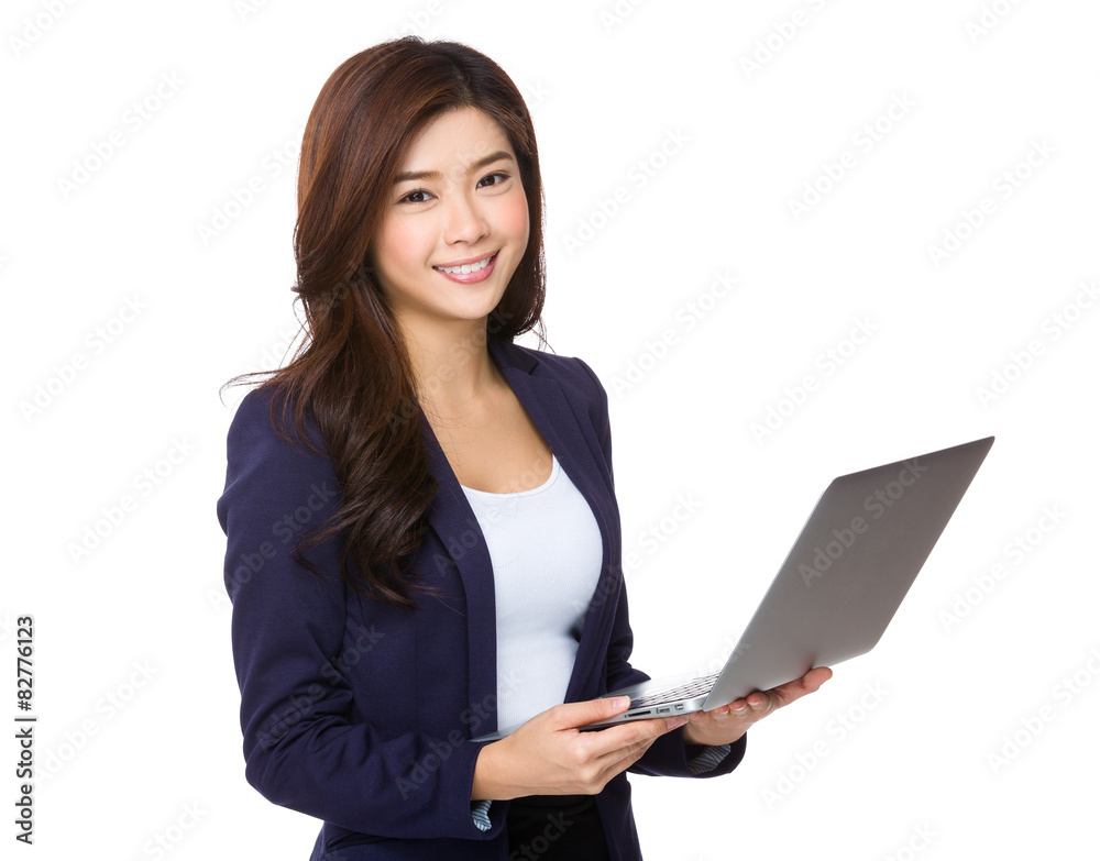 Businesswoman use of laptop computer Businesswoman use of laptop computer