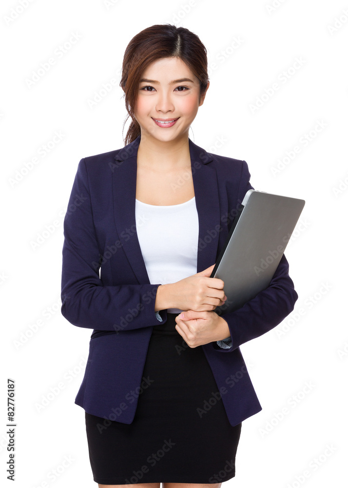 Young businesswoman use of laptop computer Young businesswoman use of laptop computer