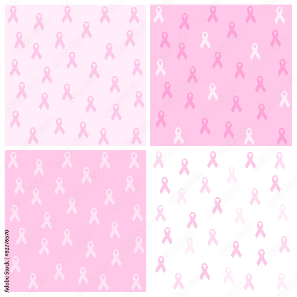 Pink ribbon seamless pattern