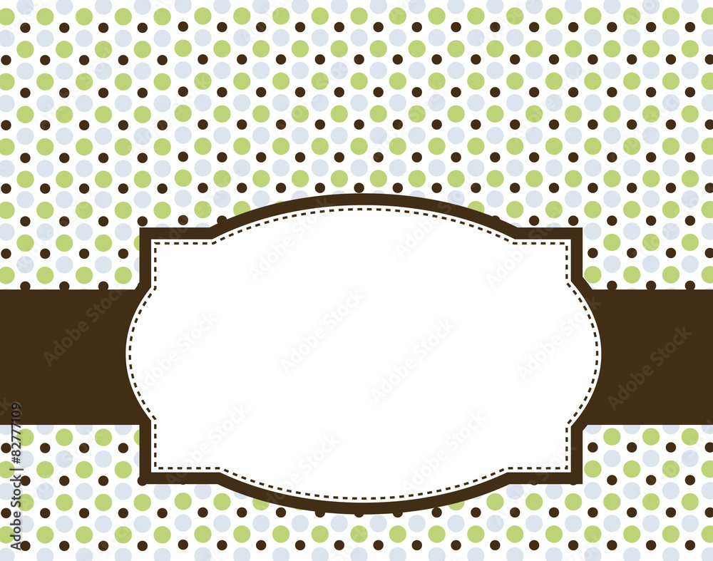 POlka pattern with retro frame