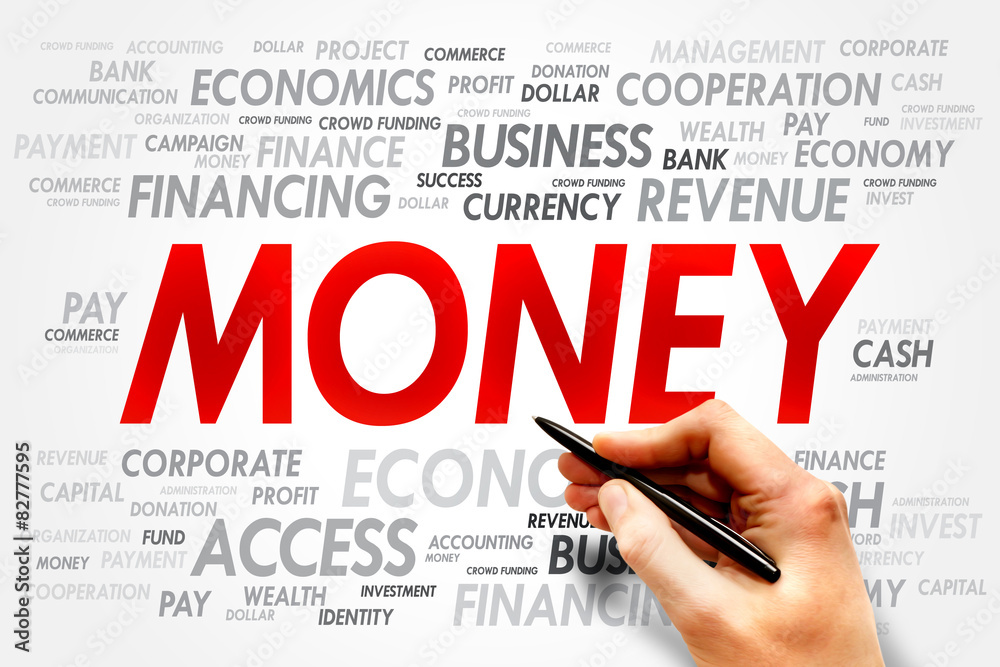 MONEY word cloud, business concept MONEY word cloud, business concept