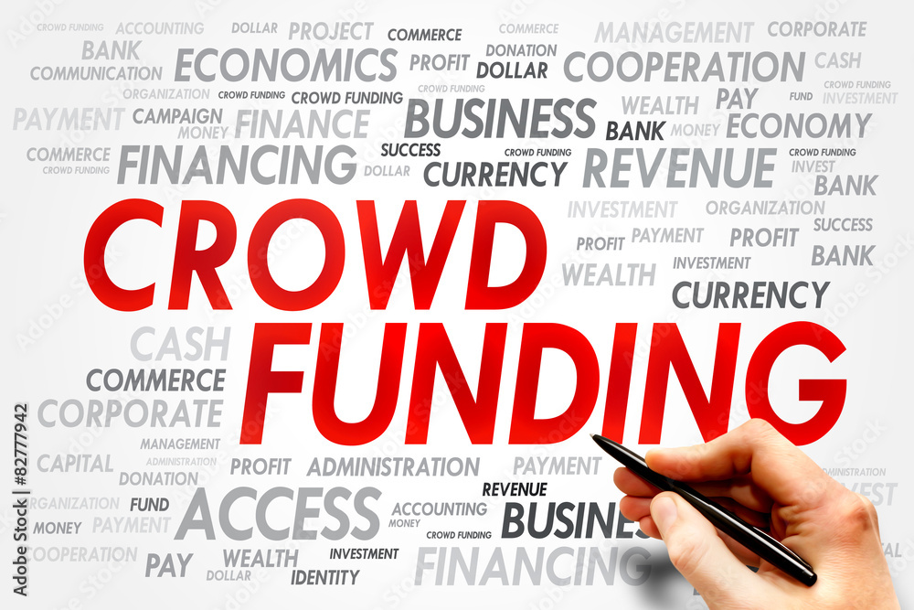CROWD FUNDING word cloud, business concept CROWD FUNDING word cloud, business concept