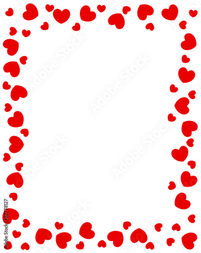 Red hearts border