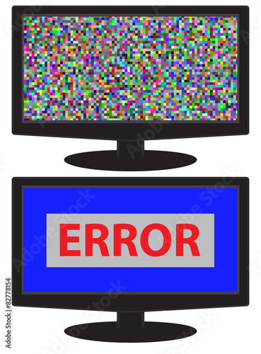 No signal,no data,crash screen on monitor display 