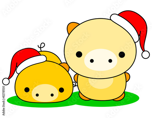 Pig x mas clip art