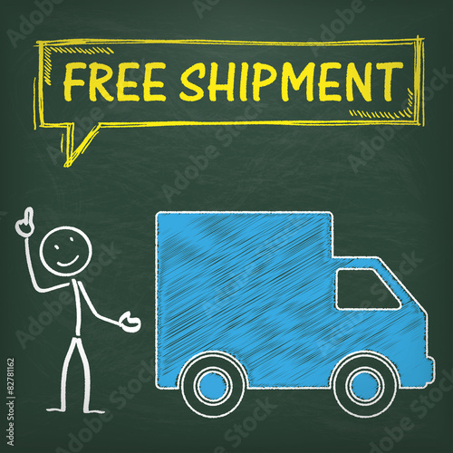 Blackboard Stickman Car Free Shipment