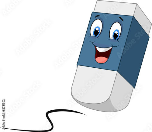 Cartoon happy eraser