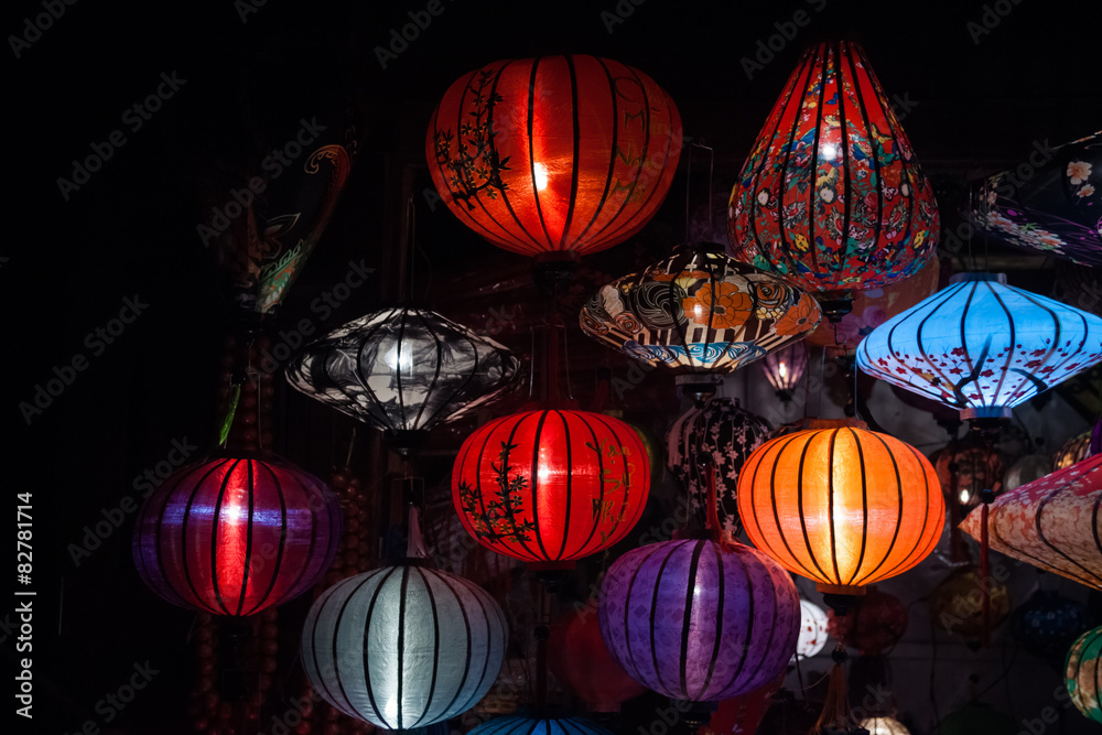 Night lanterns in old Hoi An town