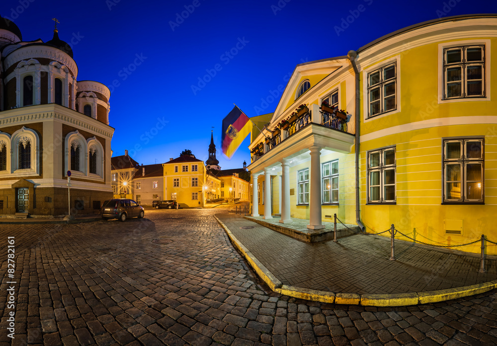 Lossi Plats Square and Alexander Nevski Cathedral in the Evening