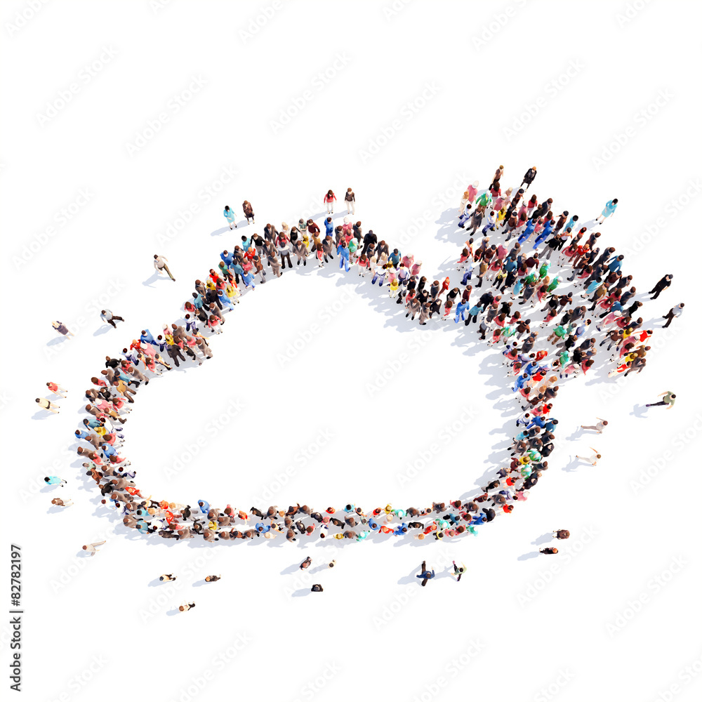 people in the form of clouds, wi-fi. people in the form of clouds, wi-fi.