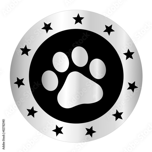 Paw print silver logo