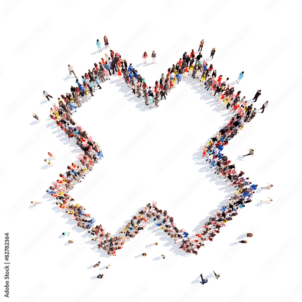 people in the form of cross, flash mob. people in the form of cross, flash mob.