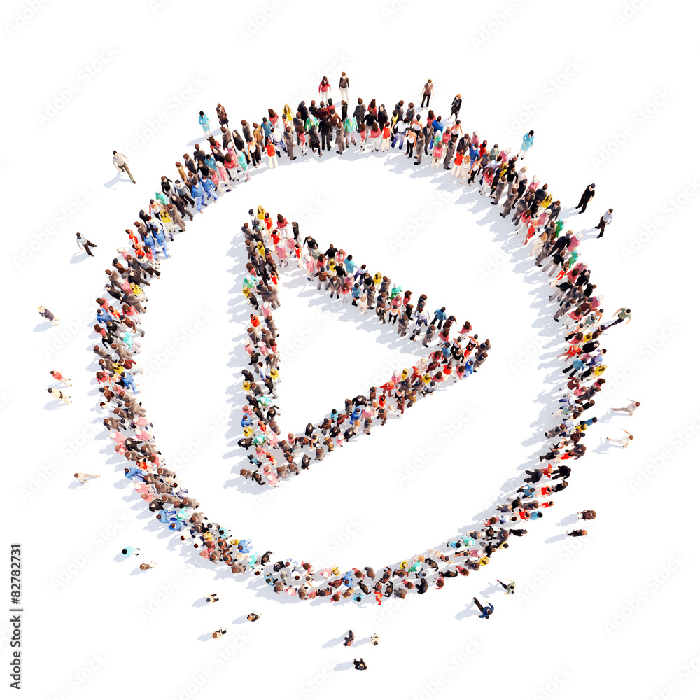 People in the form of arrows. People in the form of arrows.