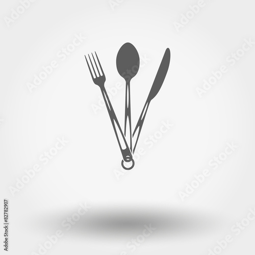 Tourist fork, spoon and knife.