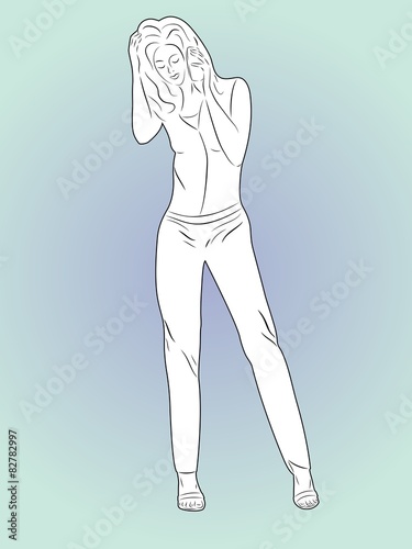 silhouette girl with phone