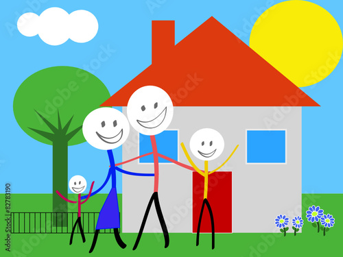 Haus und Familie