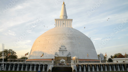 Ruwanwelisaya Chedi in the sacred city of Anuradhapura, Sri Lanka, Asia photo