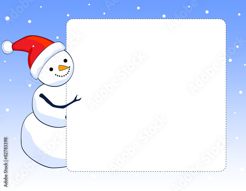 Snowman winter frame